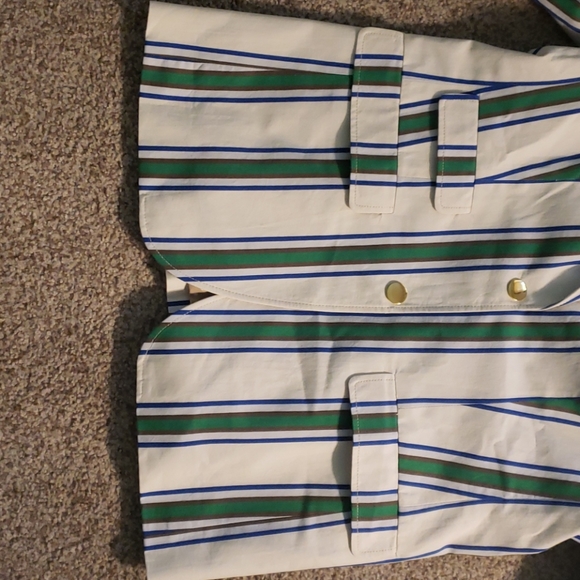 Tory Burch striped cotton blazer,  size 8 - Picture 7 of 8